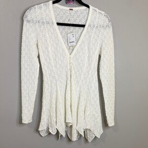 Elegant White Lace Cardigan